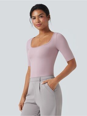 HALARA • Women’s SoftlyZero Airy Scoop Neck Short Sleeve Tee NWT